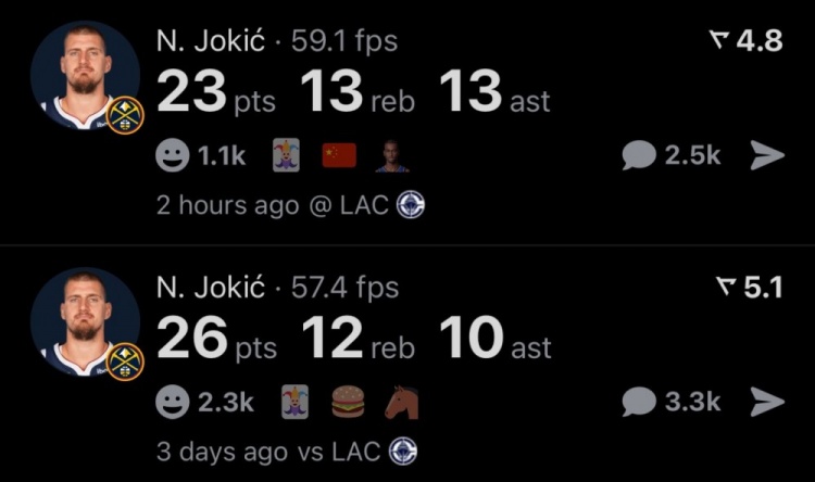 我可太难了！约基奇连续两场季后赛砍下20+三双球队遭2连败